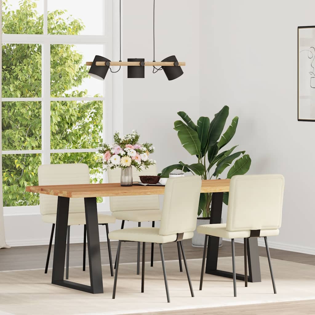 Sedie da Pranzo 4 pz Crema in Velluto 3315242