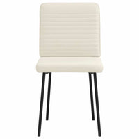 Sedie da Pranzo 4 pz Crema in Velluto 3315242