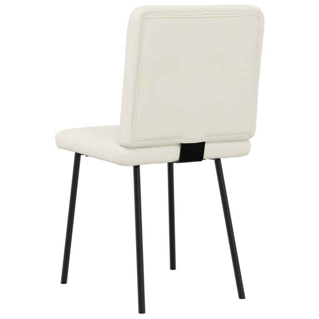 Sedie da Pranzo 4 pz Crema in Velluto 3315242