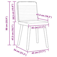 Sedie da Pranzo 4 pz Grigio Scuro in Tessuto 3315245