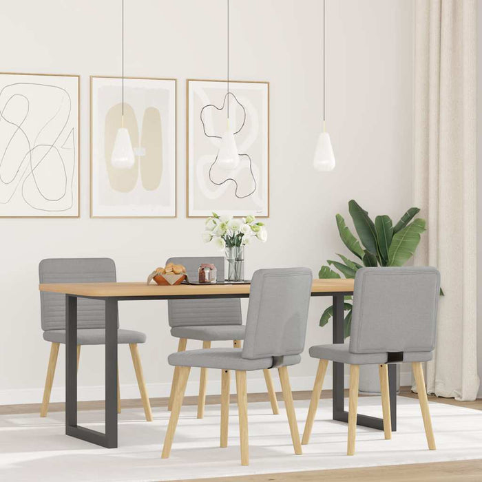 vidaXL Sedie da Pranzo 4 pz Grigio Nuvola in Tessuto