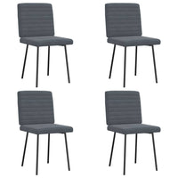 Sedie da Pranzo 4 pz Grigio Scuro in Velluto