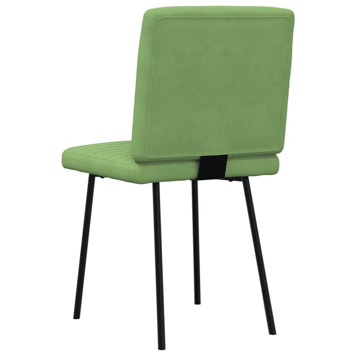 Sedie da Pranzo 4 pz Verde Chiaro in Velluto 3315259
