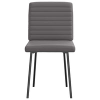 Sedie da Pranzo 4 pz Grigie in Similpelle