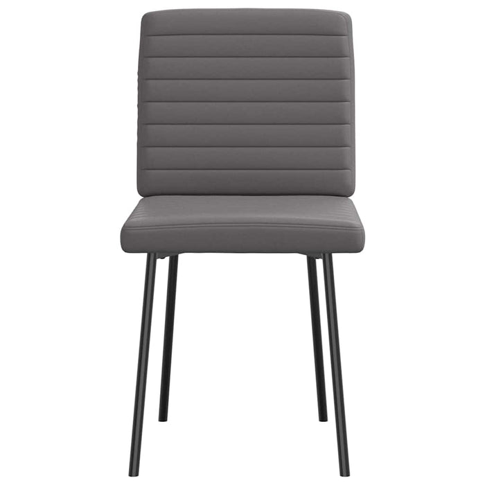 Sedie da Pranzo 4 pz Grigie in Similpelle 3315268