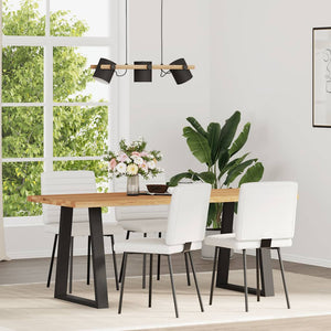 Sedie da Pranzo 4 pz Bianche in Similpelle 3315272