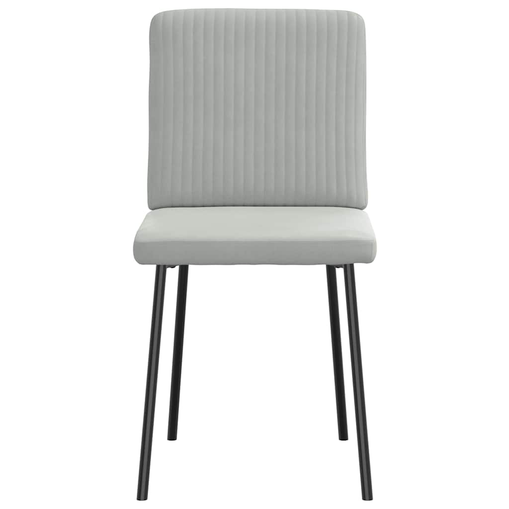 Sedie da Pranzo 4 pz Grigio Chiaro in Velluto 3315286