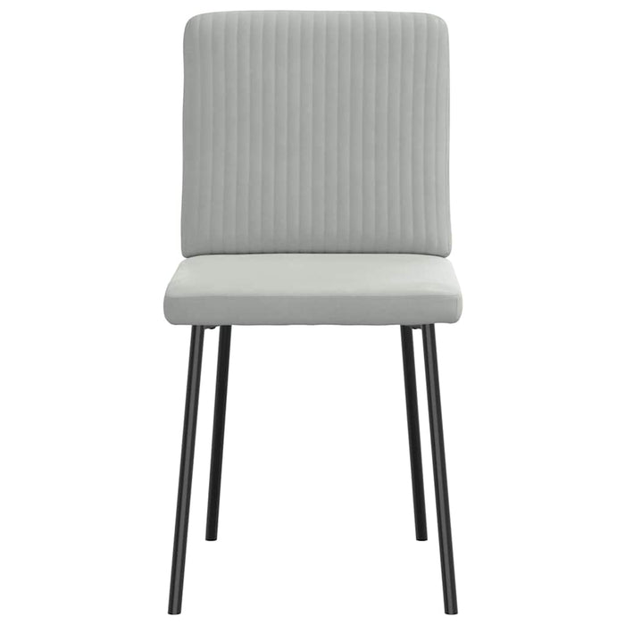 Sedie da Pranzo 4 pz Grigio Chiaro in Velluto 3315286