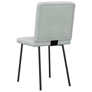 Sedie da Pranzo 4 pz Grigio Chiaro in Velluto 3315286
