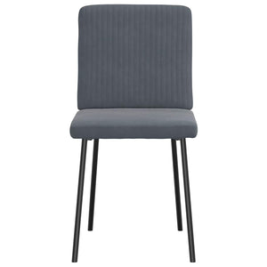 Sedie da Pranzo 4 pz Grigio Scuro in Velluto 3315287