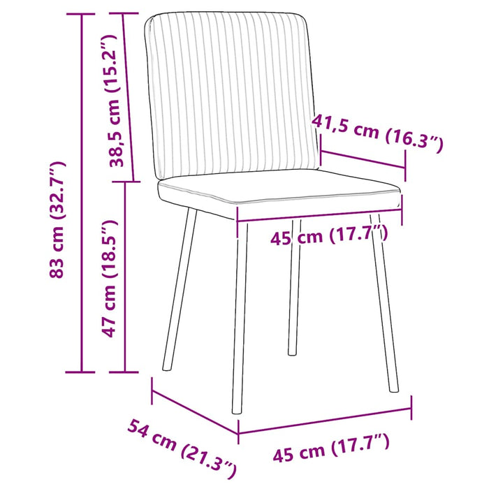 Sedie da Pranzo 4 pz Grigio Scuro in Velluto 3315287