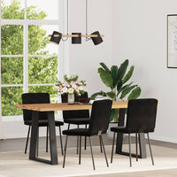 Sedie da Pranzo 4 pz Nere in Velluto 3315292