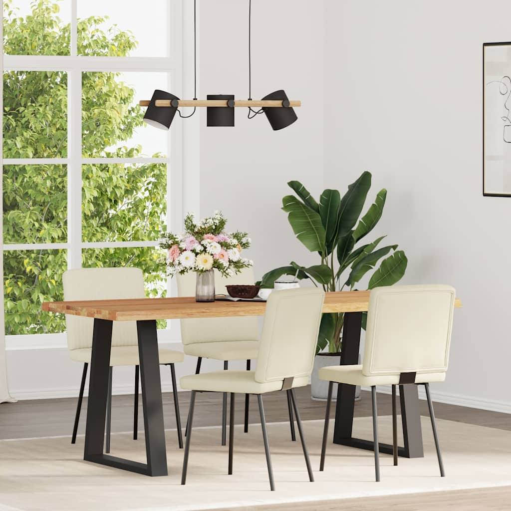 Sedie da Pranzo 4 pz Crema in Velluto 3315295