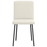 Sedie da Pranzo 4 pz Crema in Velluto 3315295