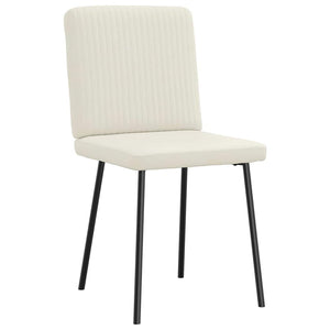 Sedie da Pranzo 4 pz Crema in Velluto 3315295