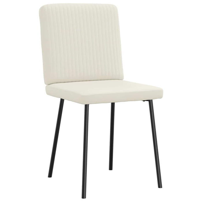 Sedie da Pranzo 4 pz Crema in Velluto 3315295