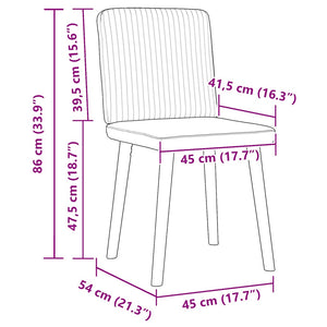Sedie da Pranzo 4 pz Marrone Scuro in Tessuto 3315301