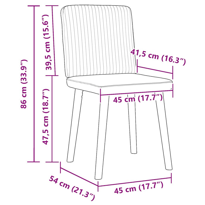 Sedie da Pranzo 4 pz Blu Jeans in Tessuto 3315307