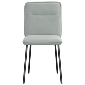 Sedie da Pranzo 4 pz Grigio Chiaro in Velluto 3315309