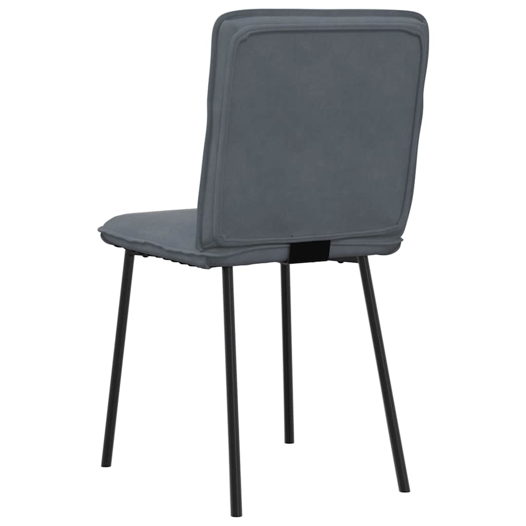 Sedie da Pranzo 4 pz Grigio Scuro in Velluto 3315310