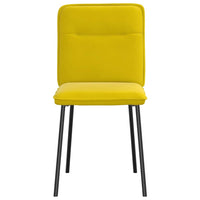 Sedie da Pranzo 4 pz Gialle in Velluto 3315316