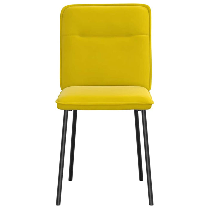 Sedie da Pranzo 4 pz Gialle in Velluto 3315316