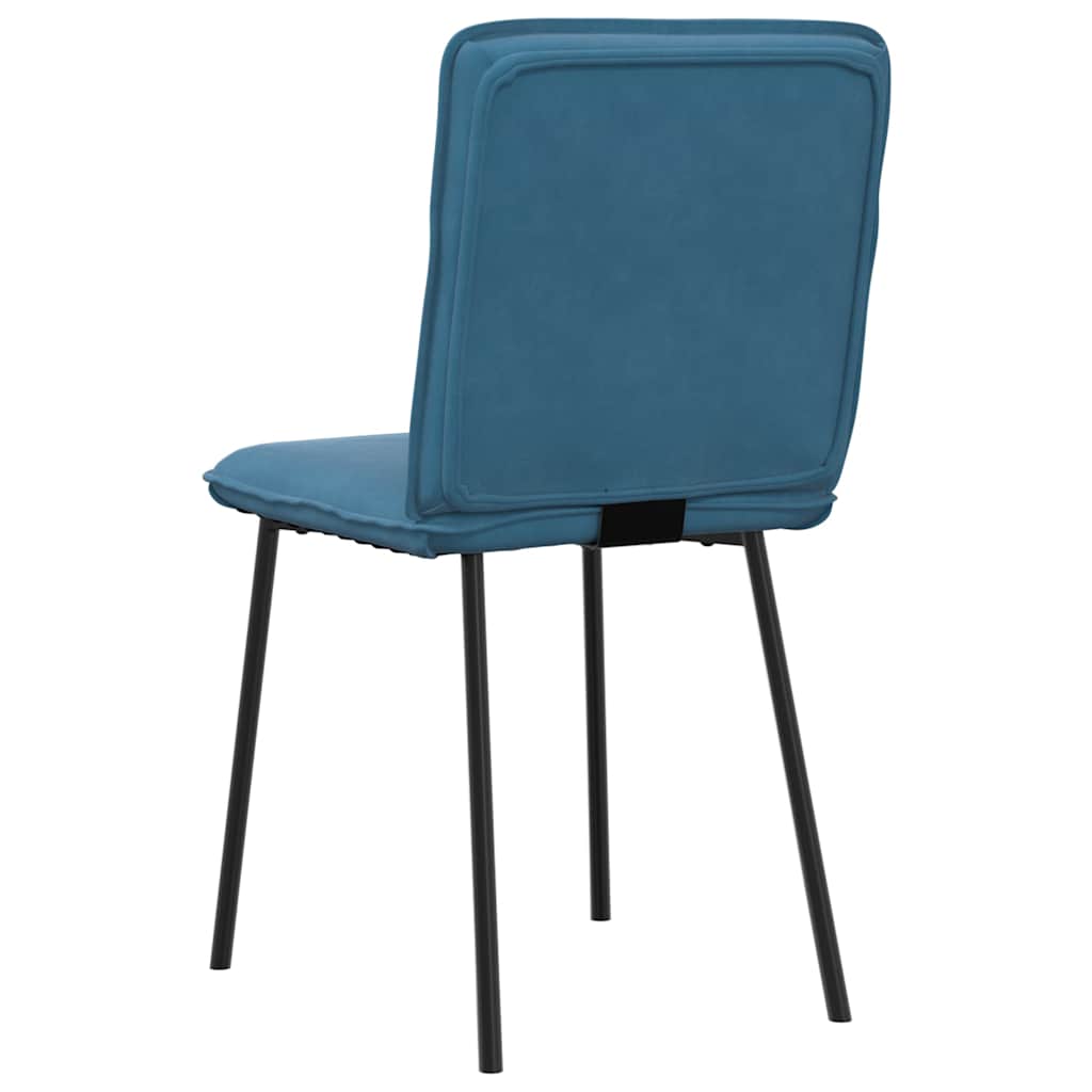 Sedie da Pranzo 4 pz Blu in Velluto 3315319
