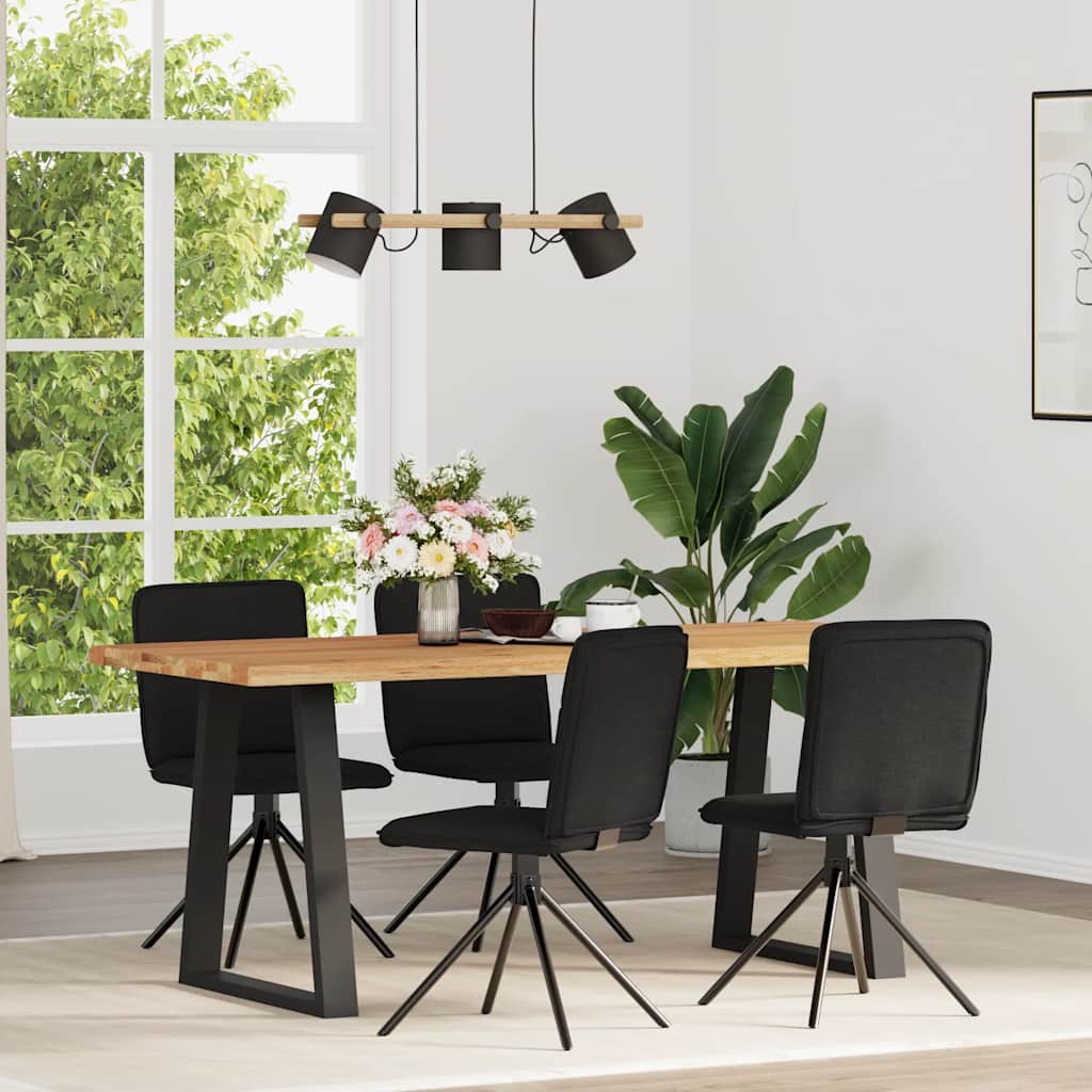 Sedie da Pranzo 4 pz Nere in Tessuto 3315334