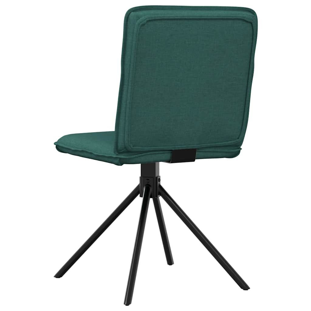 Sedie da Pranzo 4 pz in Tessuto Verde Scuro 3315337