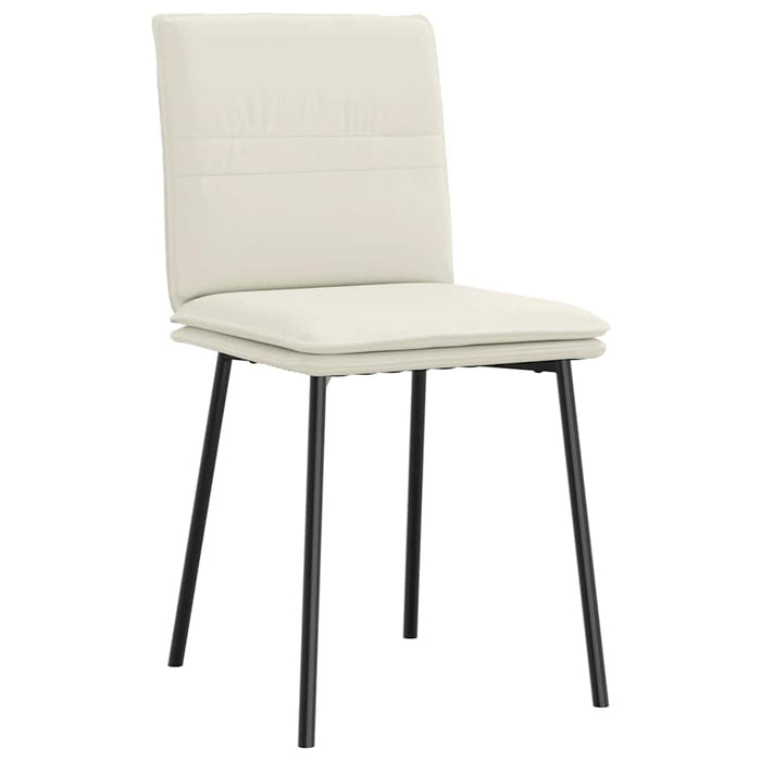 Sedie da Pranzo 4 pz Crema in Velluto 3315353