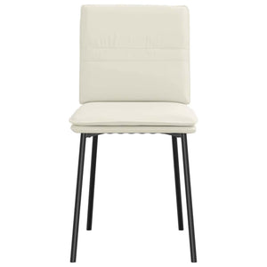 Sedie da Pranzo 4 pz Crema in Velluto 3315353