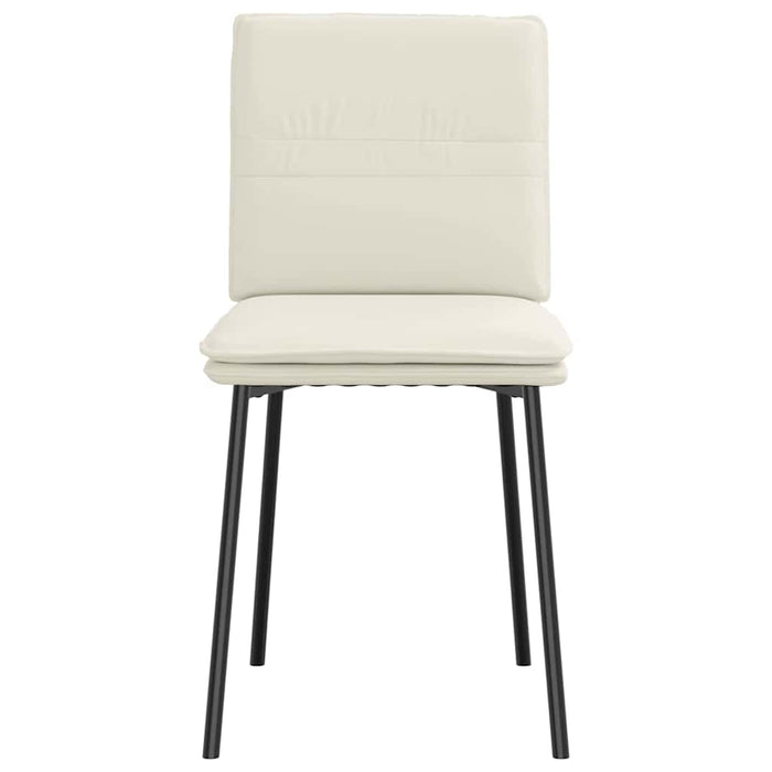 Sedie da Pranzo 4 pz Crema in Velluto 3315353