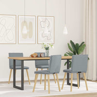 Sedie da Pranzo 4 pz Grigio Chiaro in Tessuto 3315355