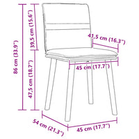 vidaXL Sedie da Pranzo 4 pz Grigio Scuro in Tessuto