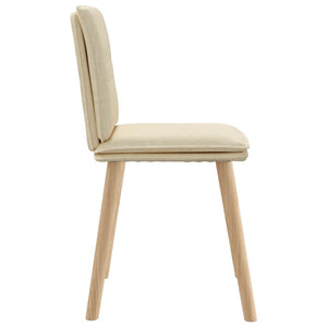 Sedie da Pranzo 4 pz Crema in Tessuto 3315362