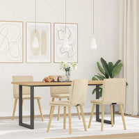 Sedie da Pranzo 4 pz Crema in Tessuto 3315362