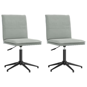 Sedie da Pranzo 2 pz Grigio Chiaro in Velluto 3315367