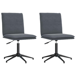 Sedie da Pranzo 2 pz Grigio Scuro in Velluto 3315368