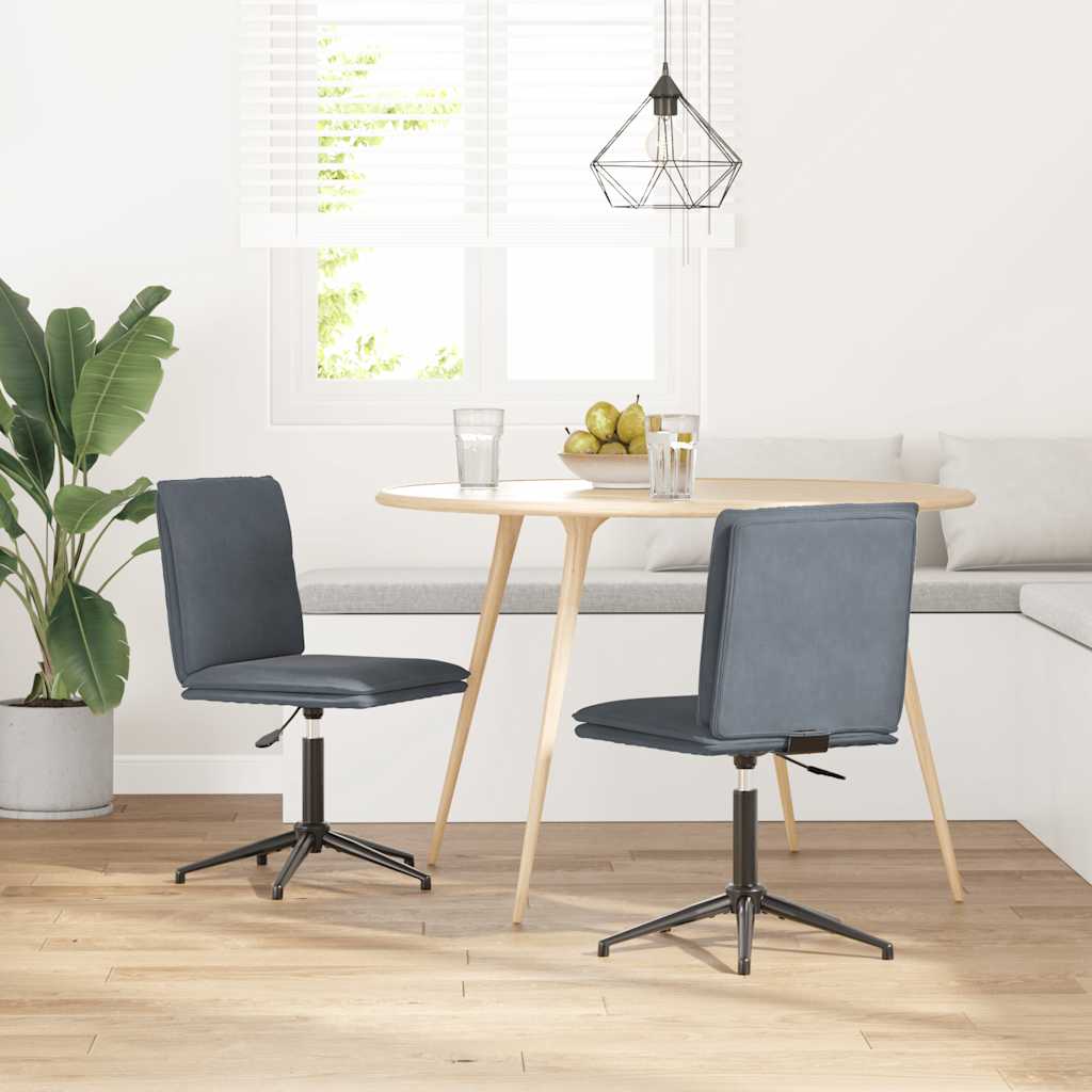 vidaXL Sedie da Pranzo 2 pz Grigio Scuro in Velluto