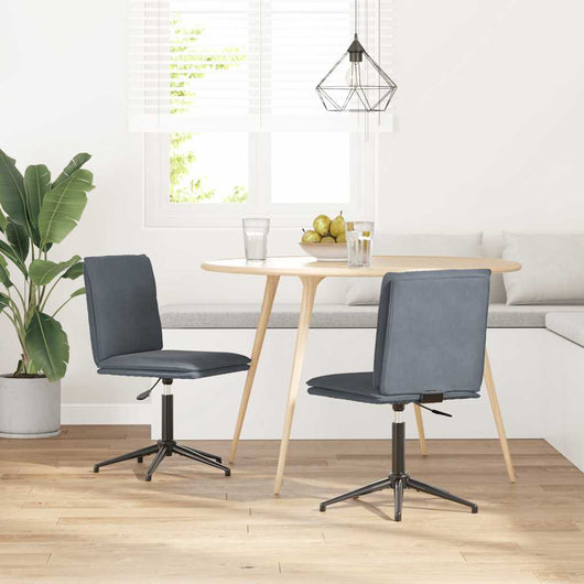 vidaXL Sedie da Pranzo 2 pz Grigio Scuro in Velluto