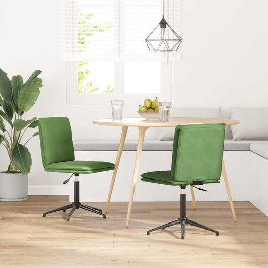 Sedie da Pranzo 2 pz Verde Chiaro in Velluto 3315370