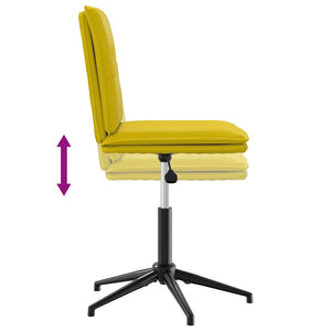 Sedie da Pranzo 2 pz Gialle in Velluto 3315374