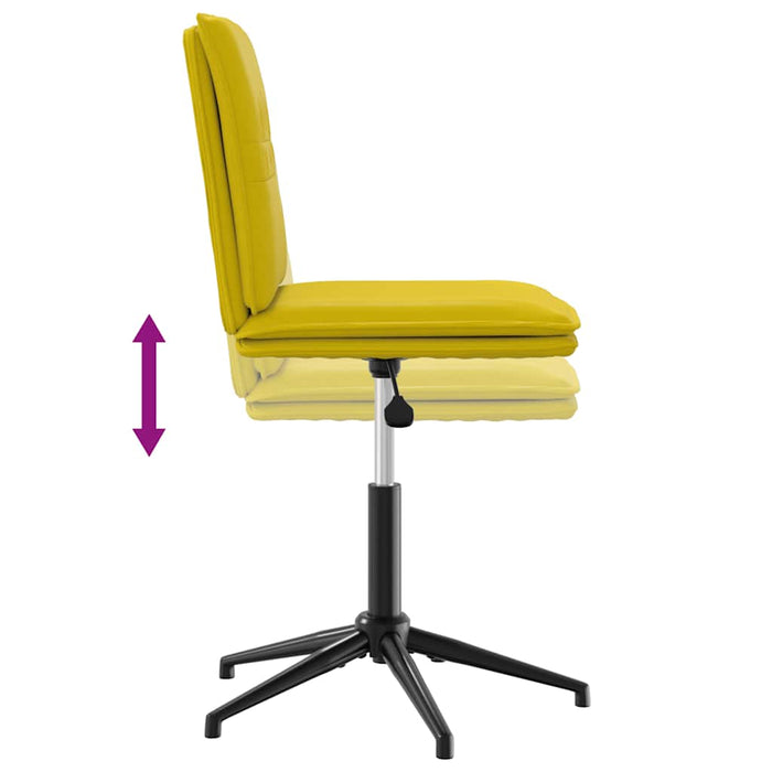 Sedie da Pranzo 2 pz Gialle in Velluto 3315374