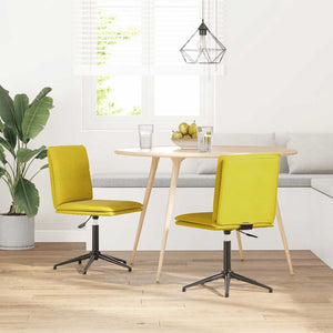 Sedie da Pranzo 2 pz Gialle in Velluto 3315374