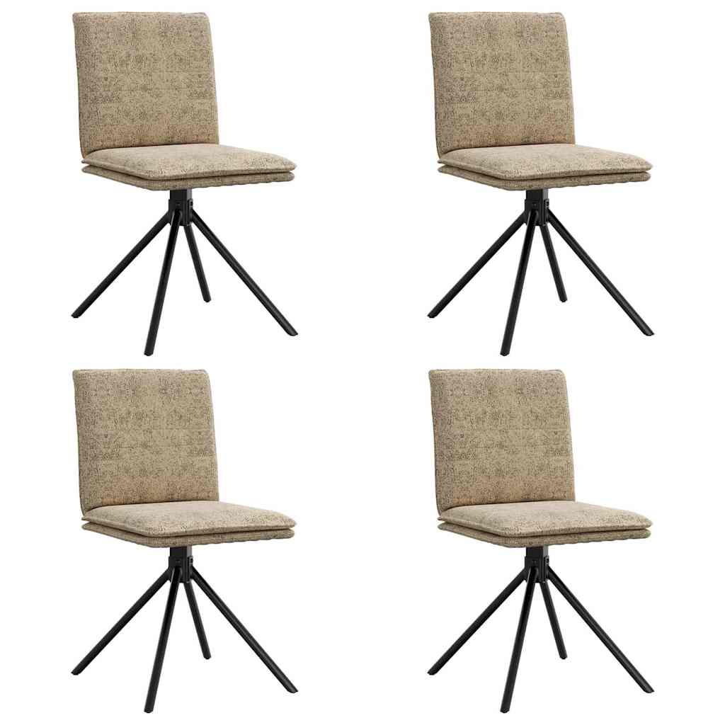 Sedie da Pranzo 4 pz Grigio Chiaro in Similpelle Scamosciata 3315379