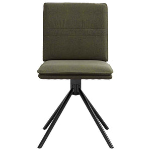 Sedie da Pranzo 4 pz Verde Militare in Similpelle Scamosciata 3315381