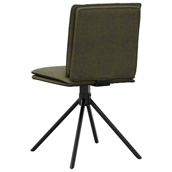 Sedie da Pranzo 4 pz Verde Militare in Similpelle Scamosciata 3315381