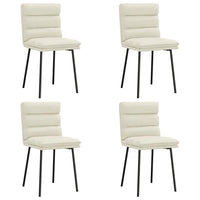 Sedie da Pranzo 4 pz Crema in Velluto