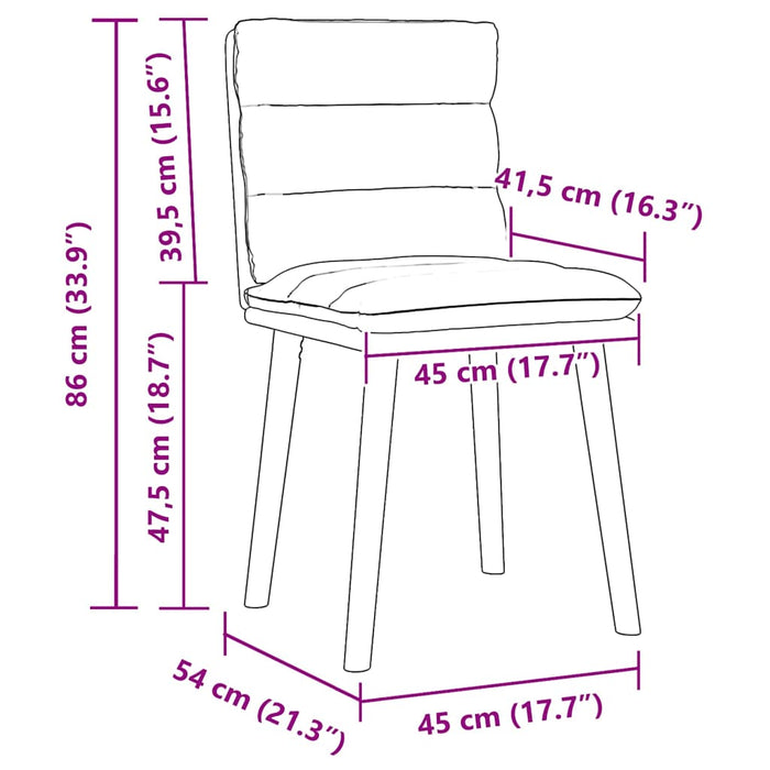 Sedie da Pranzo 4 pz in Tessuto Verde Scuro