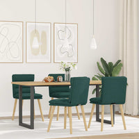 Sedie da Pranzo 4 pz in Tessuto Verde Scuro 3315398